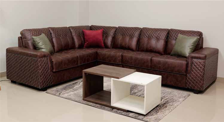 Leon Corner Fabric Sofa Set