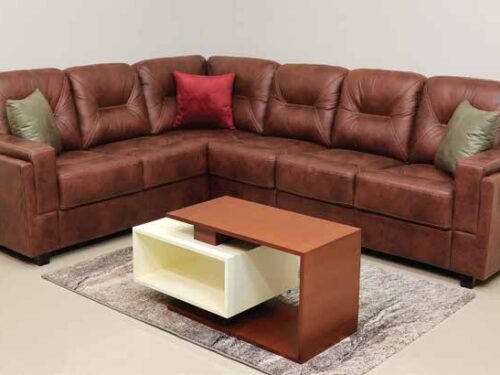 Lazyo Corner Fabric Sofa Set