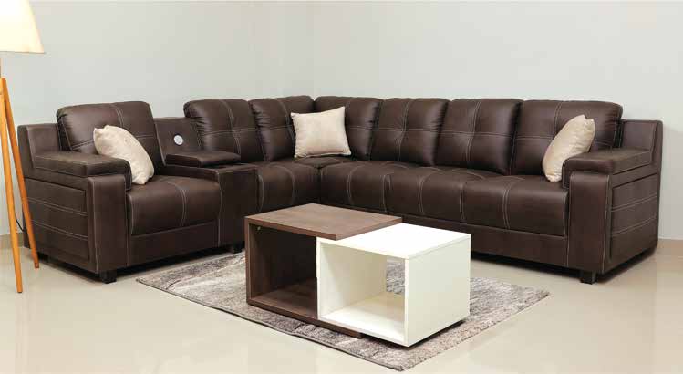 Oliveo Corner Fabric Sofa Set