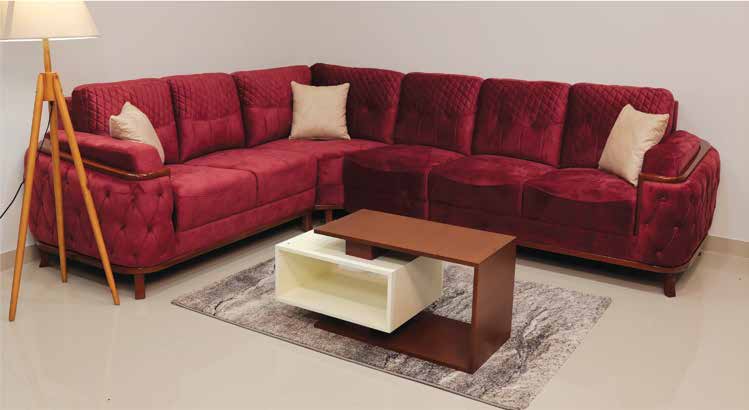 Istanbul Corner Fabric Sofa Set