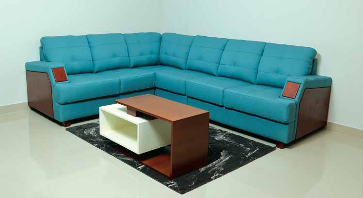Ashley Corner Fabric Sofa Set Seater