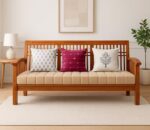 3 seater teak wood grill sofa (1)