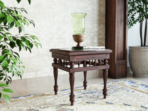 Heritage Teapoy Small Hole Cane work in Rosewood
