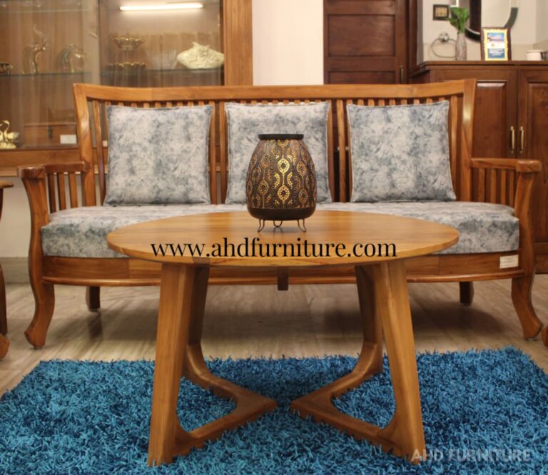 Monica Round Coffee Table In Imported Teak Wood