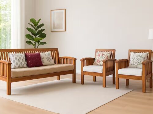 grill teak wood sofa set 311