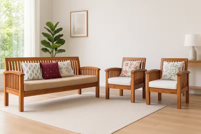 grill teak wood sofa set 311