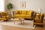 Legend Wings Wooden Sofa Set In Teak Wood