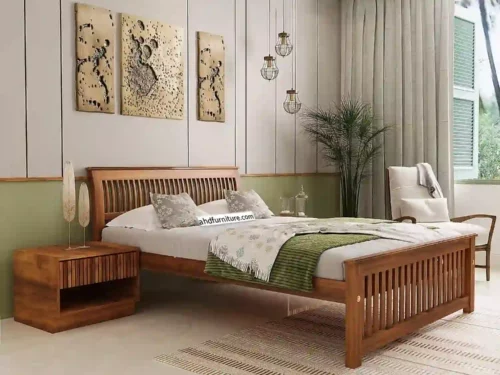Prada Queen Size Bed In Teak Wood