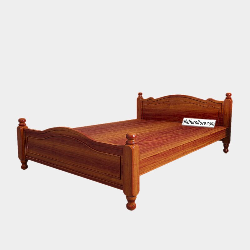 Trend Queen Size Bed Without Storage in Teak Wood