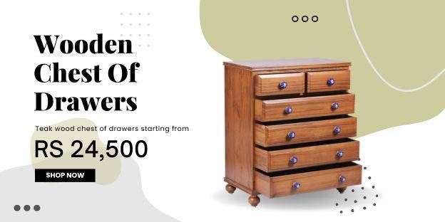 wooden chesr of drawers