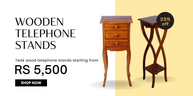 wooden telephone stand