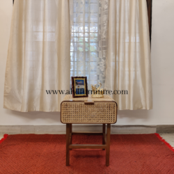 Roda Bed Side With Cane Work In Imported Teak Wood
