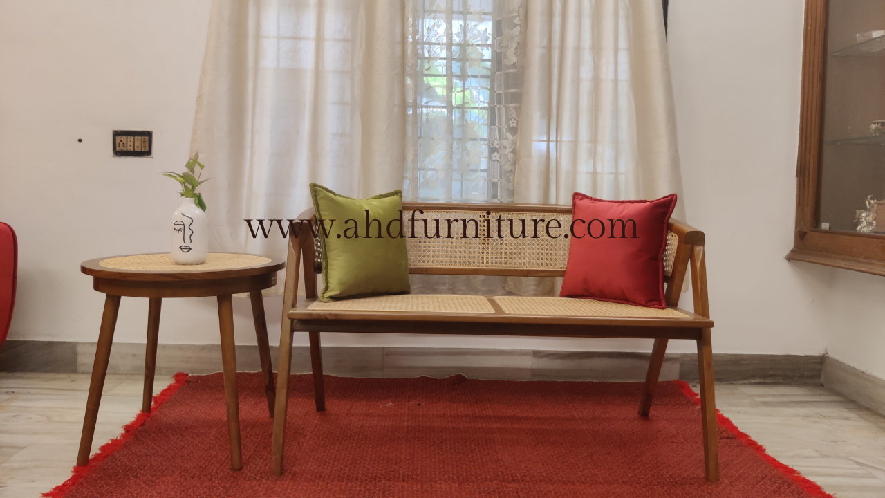 Kimpling 2 Seater Sofa In Imported Teak Wood