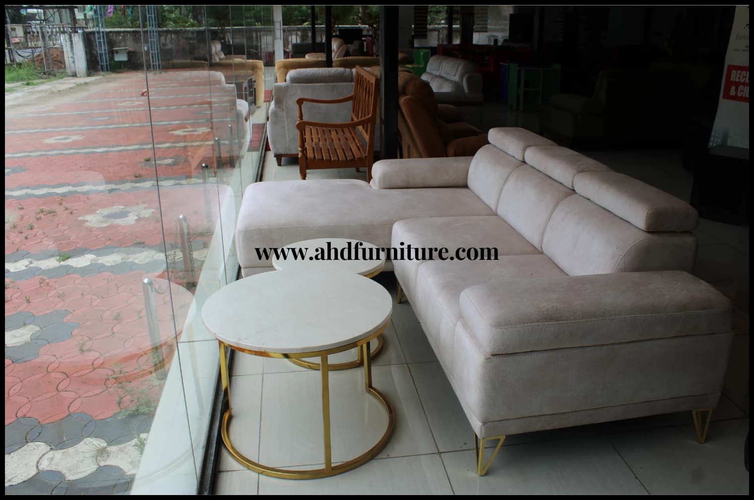 Dali L Shape Fabric Sofa Set