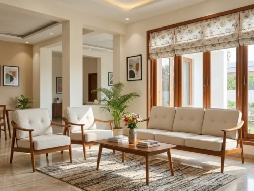 311 Toby Wooden Sofa Set In Teak Wood