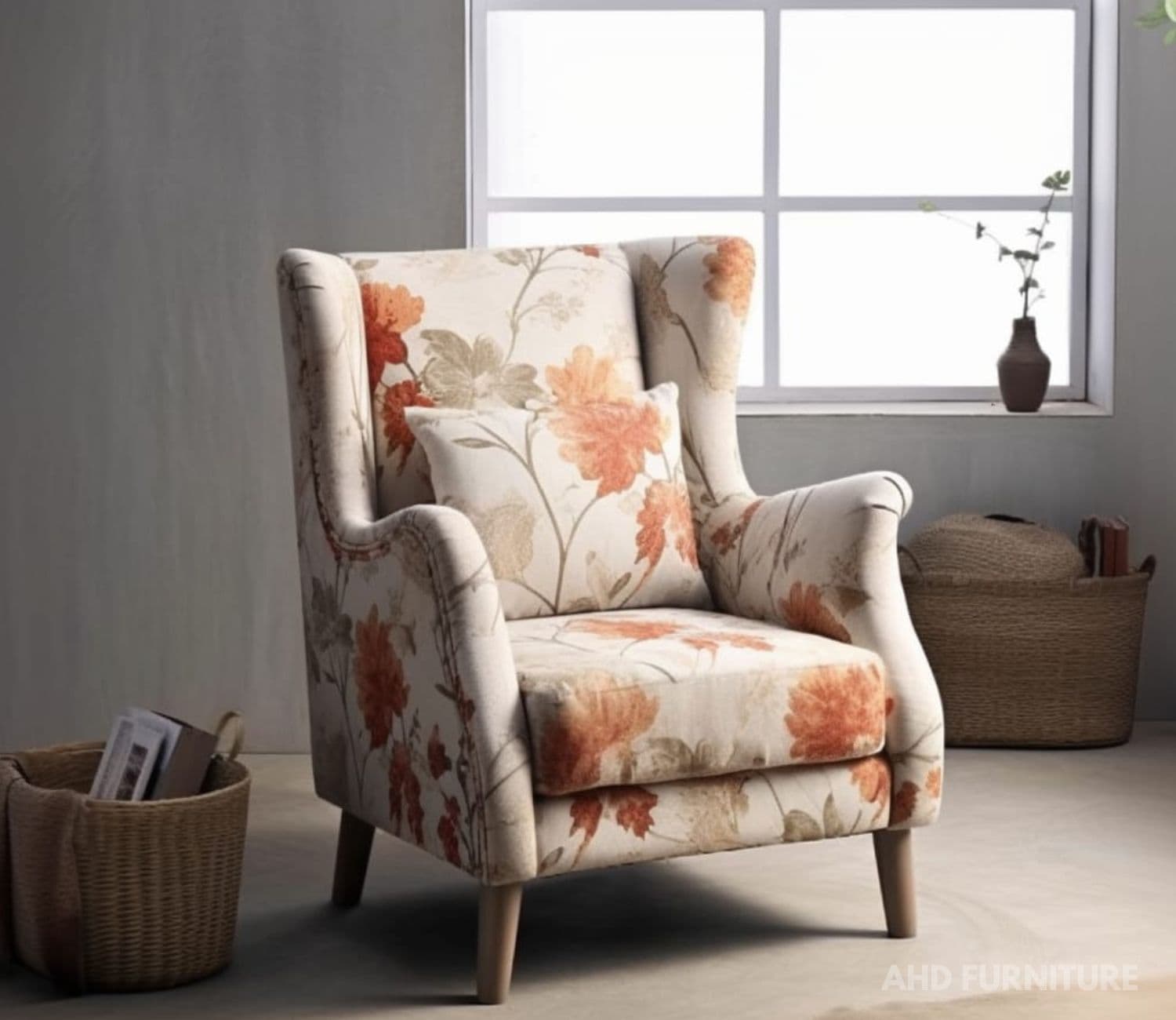 Butani Fabric Wing Chair