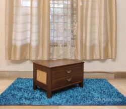 Grand Bed Side Table With Cane Work In Teak Wood