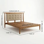 Forte Wooden Queen Size Bed In Teak Wood