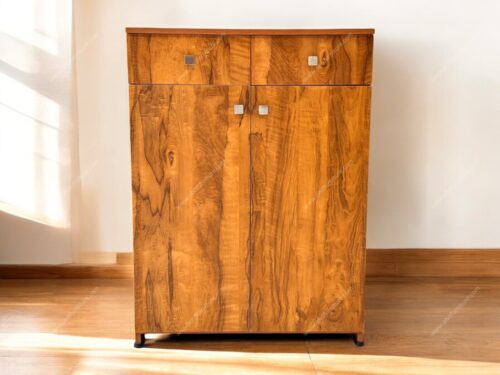 Shoe Rack Wooden Finish In Engineered Wood