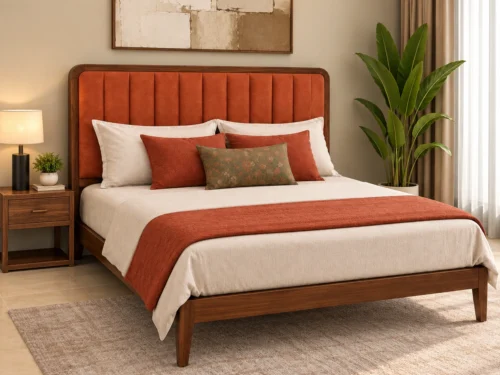 Lilly Teak Wooden Cot 2