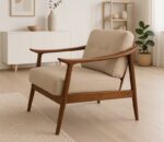 Toby Wooden Sofa Set In Teak 1 seaterWood (2)
