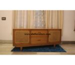 Nowa TV Unit With Cane In Imported Teak Wood