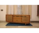 Nowa TV Unit With Cane In Imported Teak Wood
