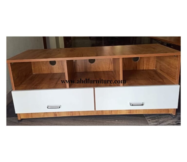 TV Unit 3 Open Racks And Drawers In Engineered Wood