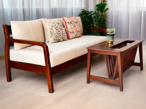 Stan Sofa Set In Mahogany