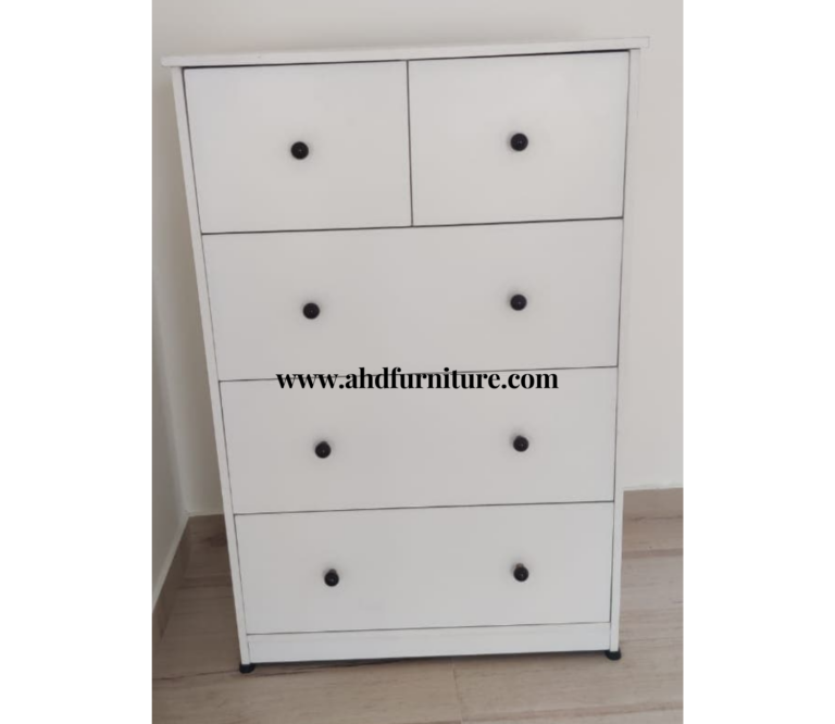 Chest Of Drawer PU Finish Five Drawers In Engineered Wood