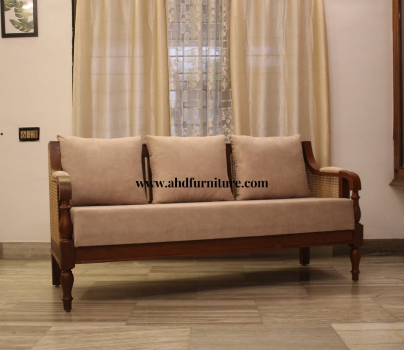 3 Seater Wooden Sofa 8