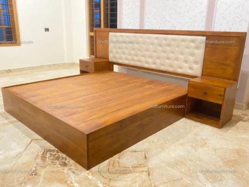 Zen King Size Bed In Teak Wood