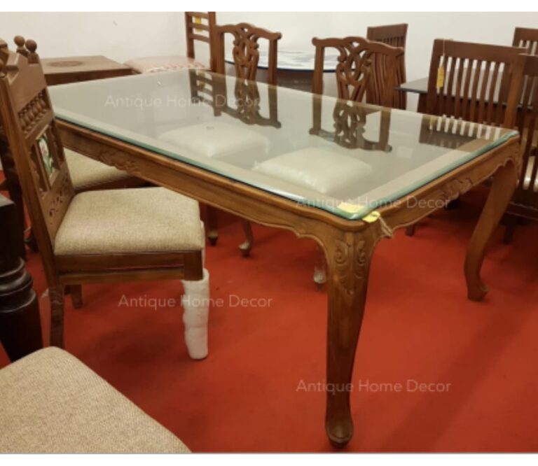 Glass dining table 6 seater