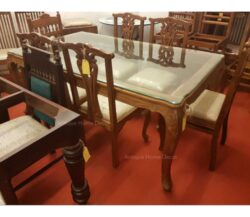Glass dining table 6 seater 10
