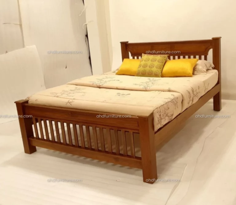 Cot N3 Double Size Bed in Mahogany Wood