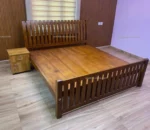 Loop King Size Bed In Teak Wood