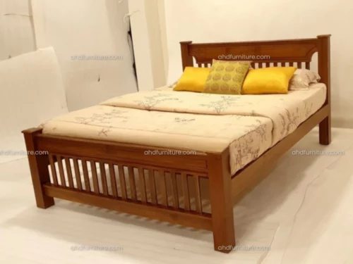 N3 King Size Bed in Mahogany Wood