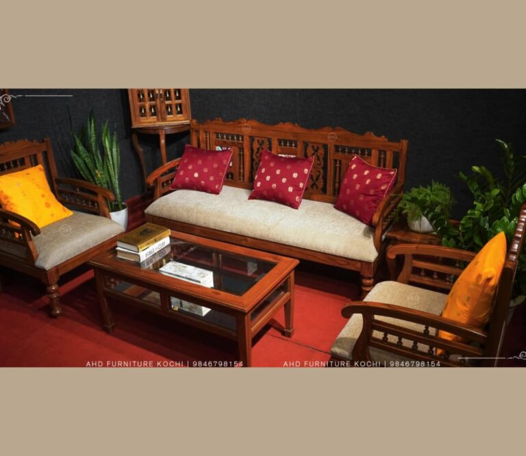 Tile With Carving Sofa Set In Teak Wood
