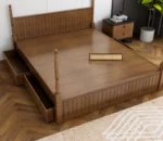 Tehran Queen Size Poster Bed With Storage In Hard Wood