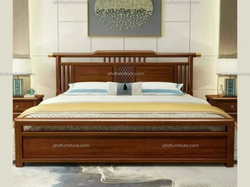 Aston Queen Size Bed in Mahogany Wood