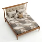 Forte Wooden Queen Size Bed In Teak Wood (5)