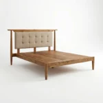 Forte Wooden Queen Size Bed In Teak Wood (6)