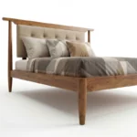 Forte Wooden Queen Size Bed In Teak Wood (7)