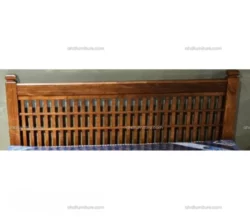 Grill Queen Size Bed in Mahogany Wood