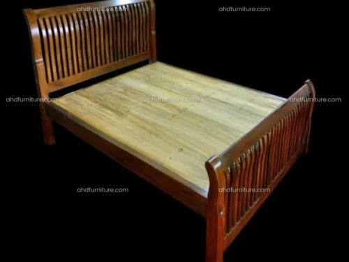 H1 King Size Bed In Mahogany Wood