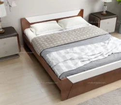 Houston Queen Size Bed In Mahogany Wood