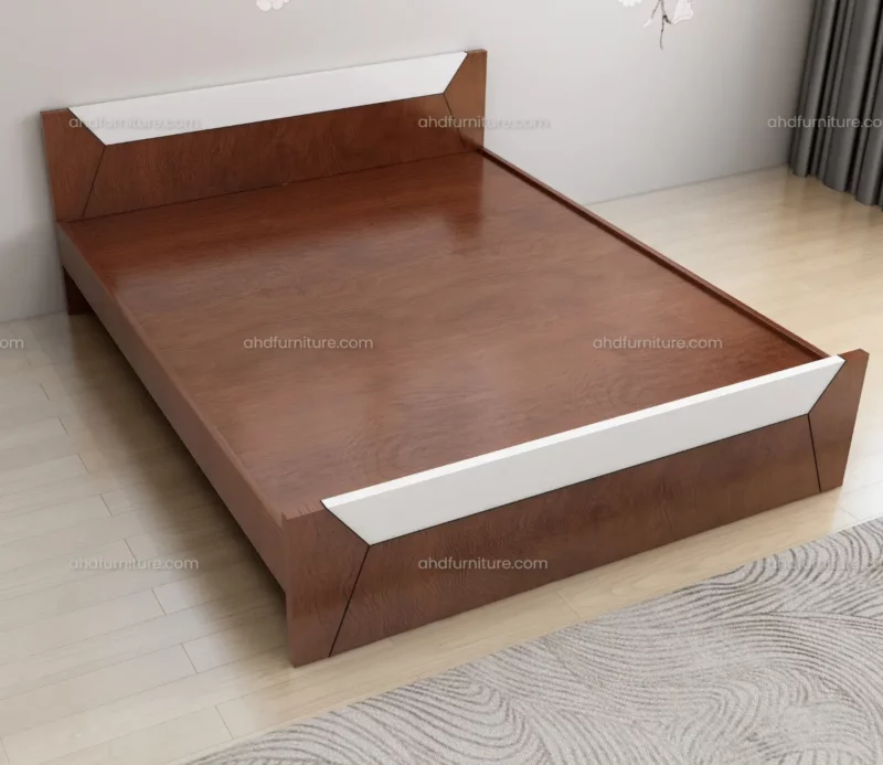 Houston Queen Size Bed In Mahogany Wood