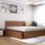 Loric Queen size bed with Storage In Hard Wood
