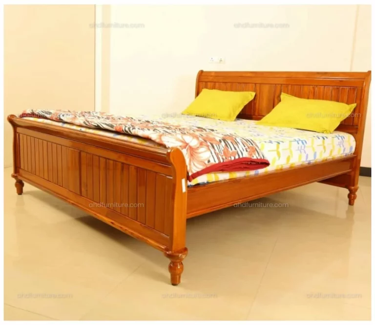 N1 Queen Size Bed in Mahogany Wood