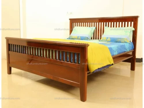 Panama Queen Size Bed In Mahogany Wood